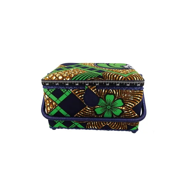 Boîte à couture Vert et Or - 18,5x26x16cm - Collection Les merveilles d'Alice