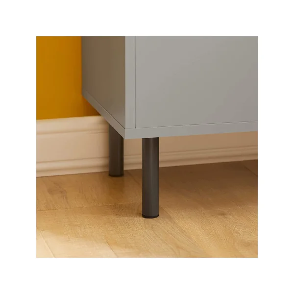 Buffet cuisine avec placard gris Armoire Cuisine Meuble d'appoint gris moderne