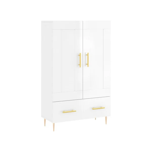 Buffet de Salon Haut Blanc Brillant Buffet Blanc Moderne