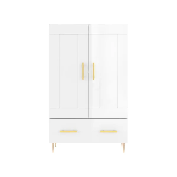 Buffet de Salon Haut Blanc Brillant Buffet Blanc Moderne