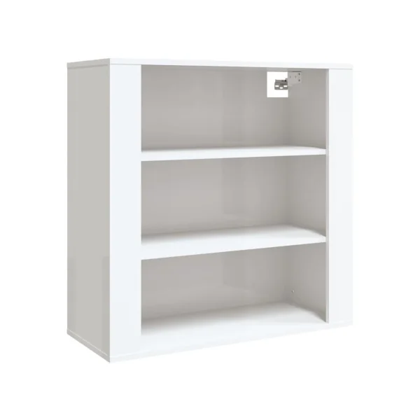 Buffet Haut Blanc Brillant 150 cm Buffet Salon Moderne Meuble Rangement Tendance