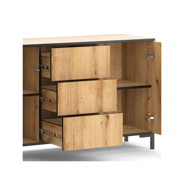 Buffet salon moderne Buffet Chêne Graphique Buffet chambre Meuble rangement tendance