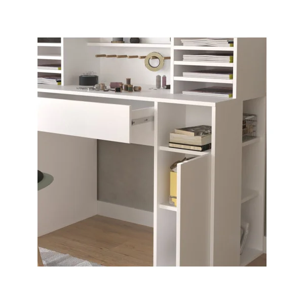 Bureau Blanc avec Nombreux Rangement Bureau Artiste Bureau avec rangement