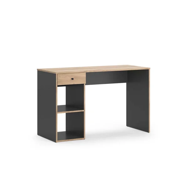 Bureau chêne et anthracite avec tiroir Bureau de travail Bureau moderne