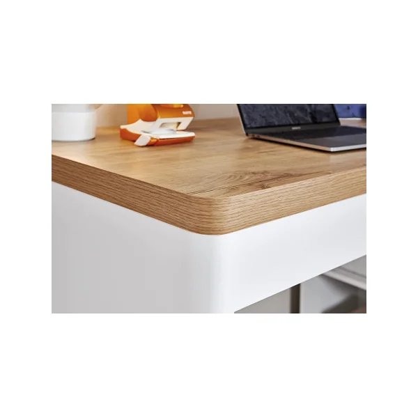 Bureau d'angle blanc réversible Bureau informatique