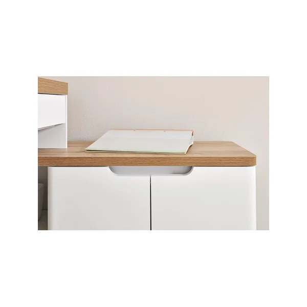 Bureau d'angle blanc réversible Bureau informatique