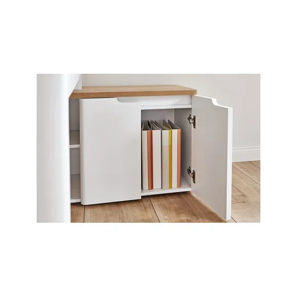 Bureau d'angle blanc réversible Bureau informatique