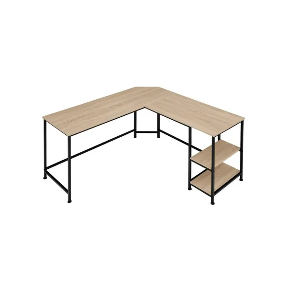 Bureau d'angle industriel bureau en L bureau avec étagères amovible