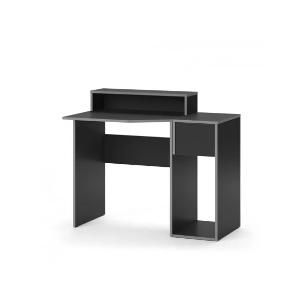 Bureau gaming noir et gris PM avec guéridon bureau de jeu bureau gamer bureau informatique
