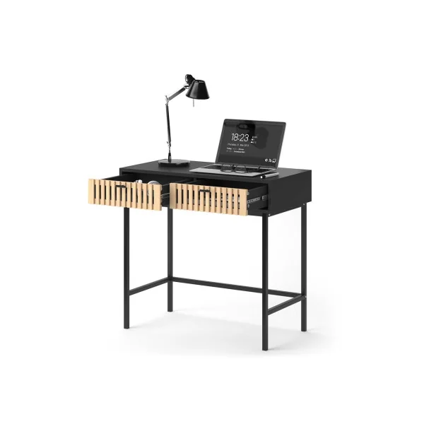 Bureau industriel bambou et noir Bureau moderne Console de salon Console d'entrée