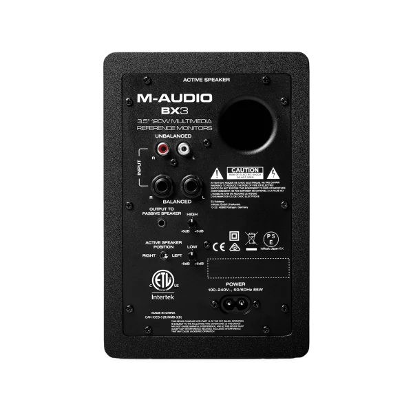 BX3D3 M Audio – Paire d’enceintes actives 2 voies 3,5’’ 2X25W