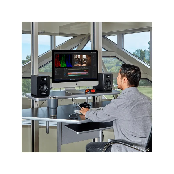 BX4D4 M Audio – Paire d’enceintes actives 2 voies 4,5’’ 2X25W