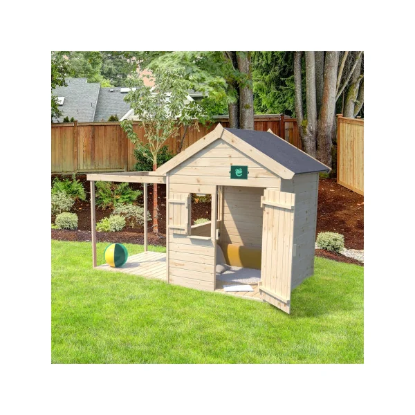 Cabane de jardin avec pergola Maisonnette pour enfant en épicéa maisonnette avec terrasse Maison enfant de jardin