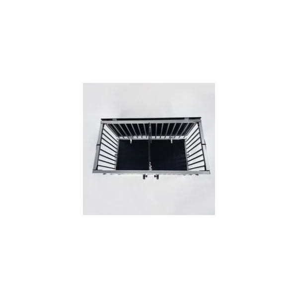 Cage chien double ALUMINIUM pliable cage transport ALU cage exposition ALU 2 tailles