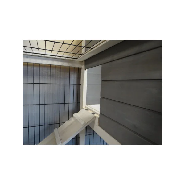 Cage Lapin en Bois Massif Maille Anti Rongement Cage Cochon d'inde Moderne