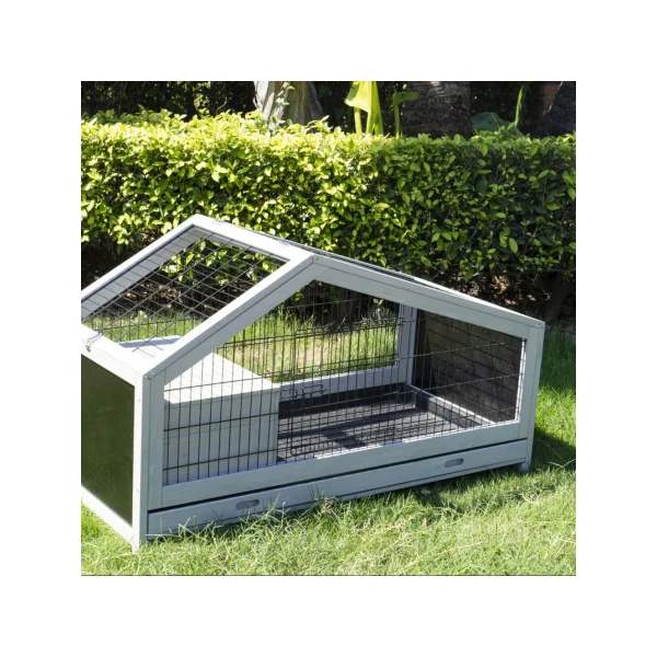 Cage lapin grise Cage cochon d'inde maille anti rongement en pin massif