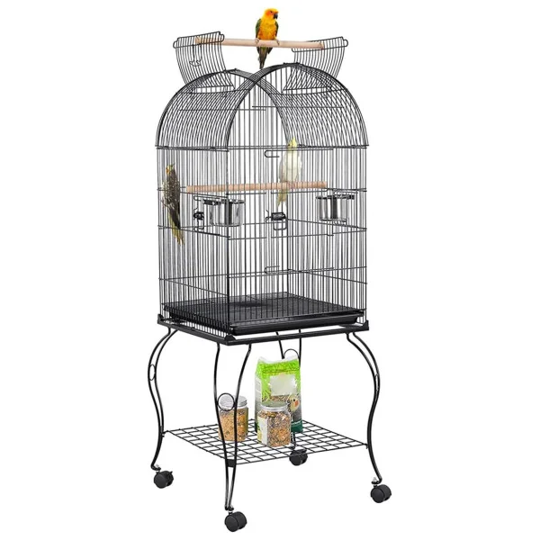 Cage oiseau antique avec support pour perruche canari calopsitte