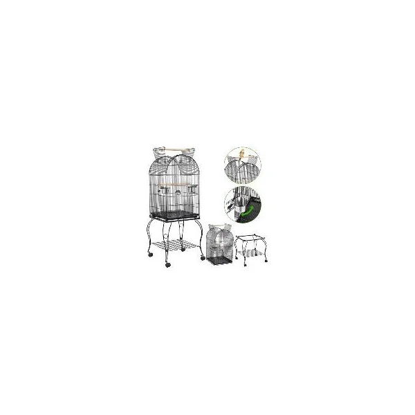 Cage oiseau antique avec support pour perruche canari calopsitte