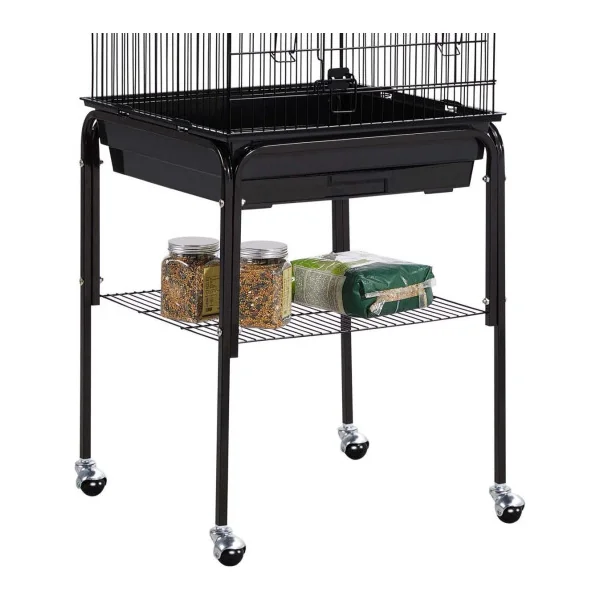Cage oiseau avec support pour perruche canari mandarin