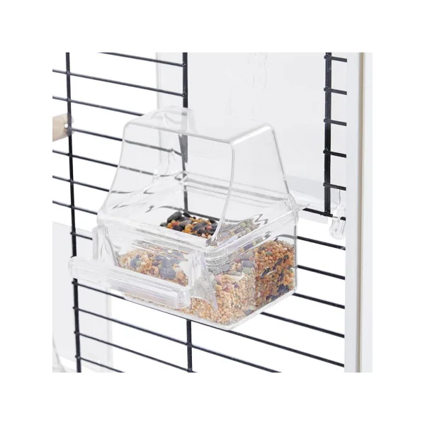 Cage oiseau blanche avec support pour perruche calopsitte inséparable canari et mandarin