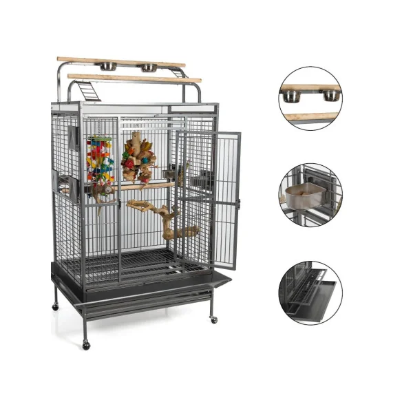 Cage perroquet Hadès (2 couleurs)