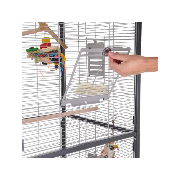 Cage rongeur Gênes anthracite et platinum