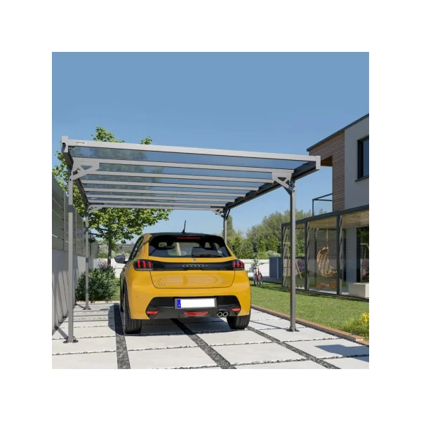 Carport autoportant 15,73m² Carport en Aluminium Toit en polycarbonate Fabrication en France