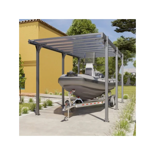 Carport camping car 22,79m² Carport en Aluminium Toit en polycarbonate Fabrication en France