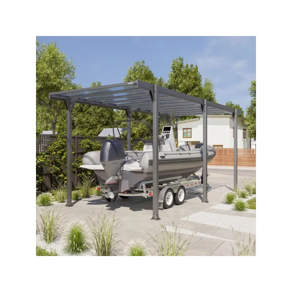 Carport camping car 22,79m² Carport en Aluminium Toit en polycarbonate Fabrication en France