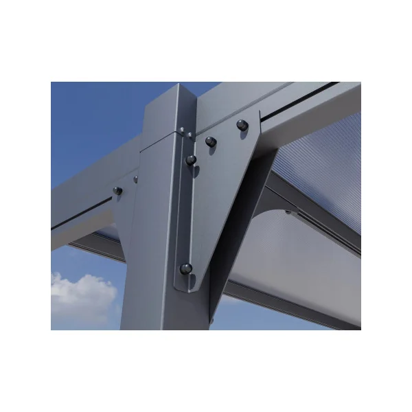 Carport camping car monopente 27,23m² Carport en Aluminium Toit en polycarbonate Fabrication en France