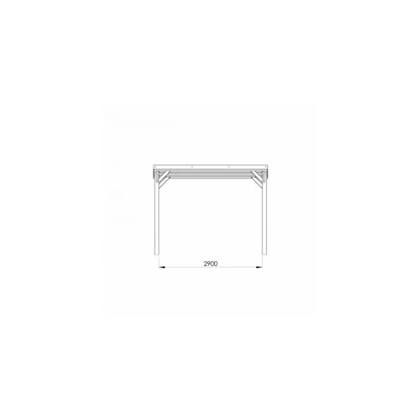 Carport voiture 16m² Pin Sylvestre autoclave marron Toiture Polycarbonate Abri voiture bois massif