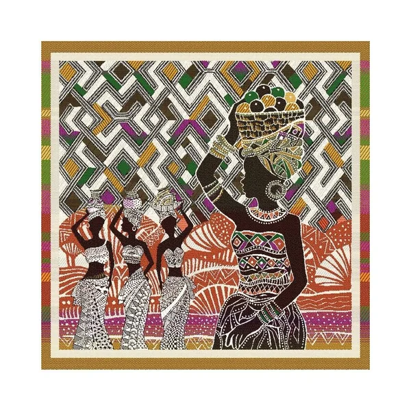 Carré jacquard 48x48 afrique