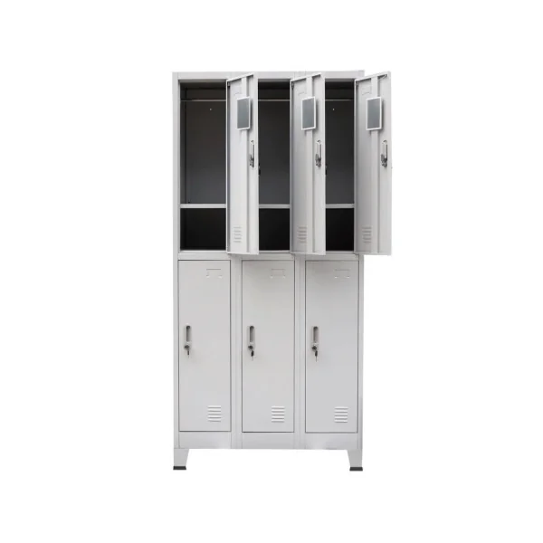 Casier vestiaire armoire acier x6 Vestiaire professionnel Armoire métal 6 cases