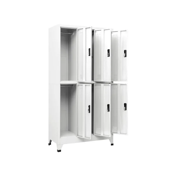 Casier vestiaire armoire acier x6 vestiaire professionnel en acier