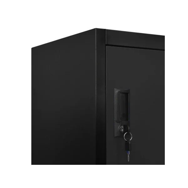 Casier vestiaire noir armoire acier x6 Vestiaire professionnel Armoire métal 6 cases