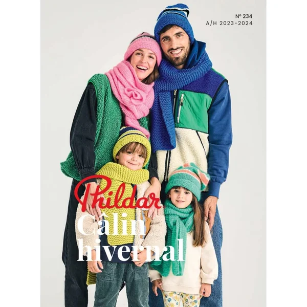 Catalogue Famille Automne/Hiver 2023-2024 n°234 de Phildar - Câlin hivernal - Chaleur et Style pour Toute la Famille