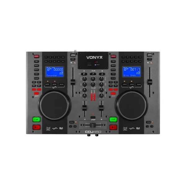 CDJ450 Vonyx - Lecteur CD double avec mixage intégré + USB et bluetooth