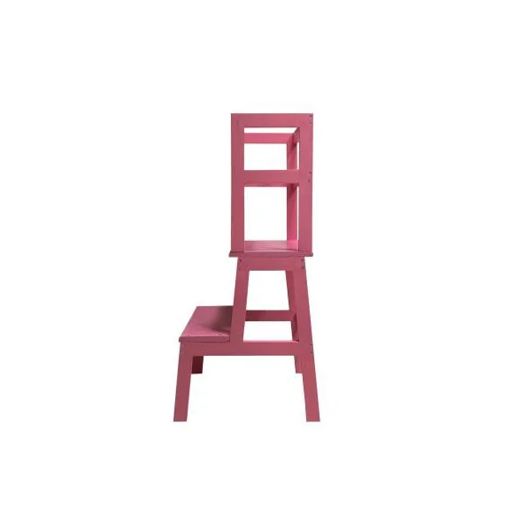 Chaise d'apprentissage enfant rose Montessori chaise enfant tour apprentissage barre anti-chute