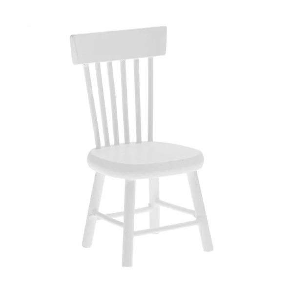 Chaise miniature - Blanc - 4,5 x 4 x 8,5 cm pour le monde des Lutins - Rico Design