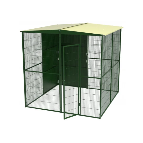 Chatière 2x2x2 m avec toiture complète Chatière extérieure maille soudée robuste Chatière jardin