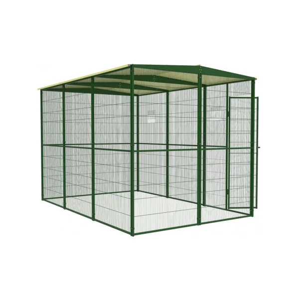 Chatière 3x2x2 m avec toiture complète Chatière extérieure maille soudée robuste Chatière jardin