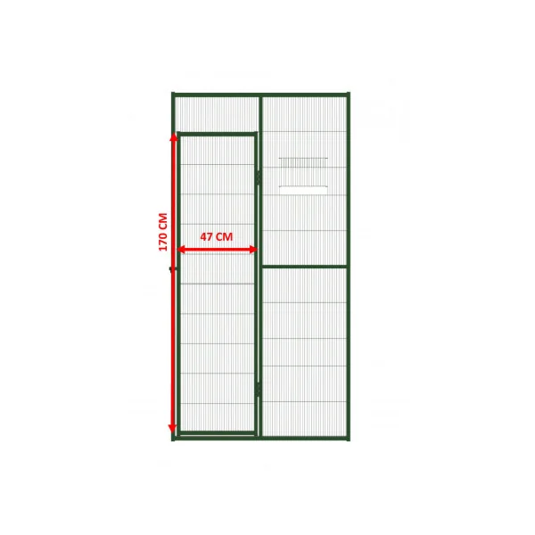 Chatière 4x2x2 m avec toiture complète Chatière extérieure maille soudée robuste Chatière jardin