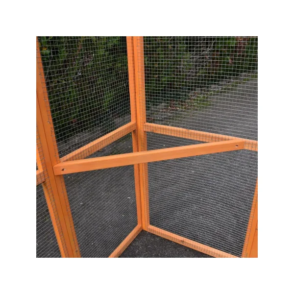 Chatière bois grillagé en acier galvanisé 2mx1,20mx1,40m enclos chat parc chat
