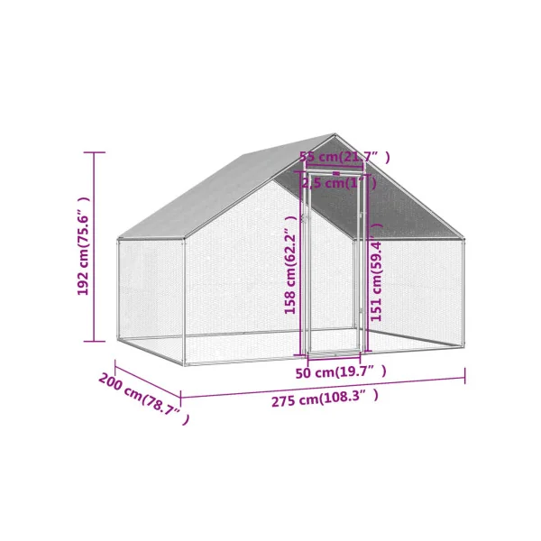 Chatière de jardin 5,50m² enclos chat grillagé extérieure
