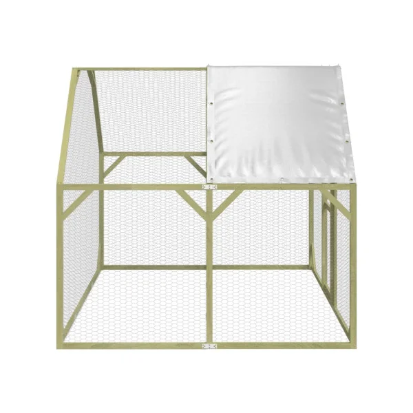 Chatière enclos parc 5,36m² + toit enclos chat en bois grillagé