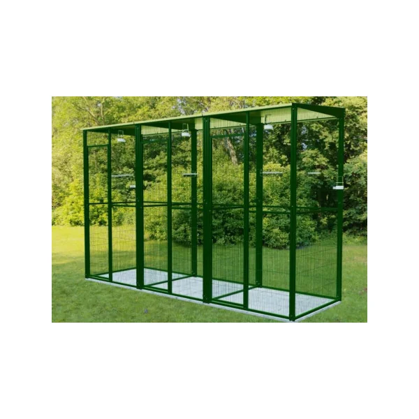 Chatière jardin 3x1x2 m séparé en trois, chatière extérieure maille soudée robuste