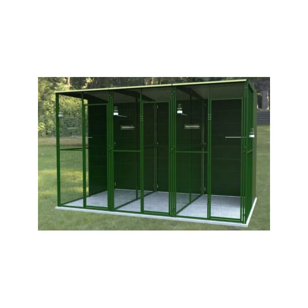 Chatière jardin 3x2x2 m séparé en trois chatière extérieure maille soudée robuste