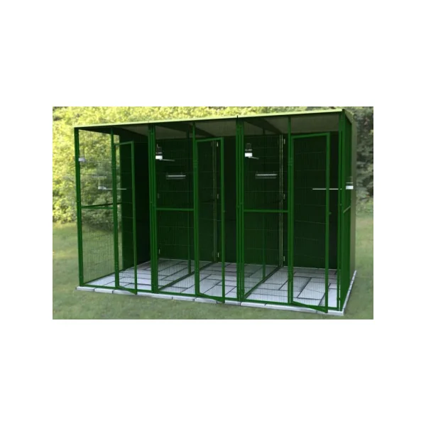 Chatière jardin 3x2x2 m séparé en trois chatière extérieure maille soudée robuste