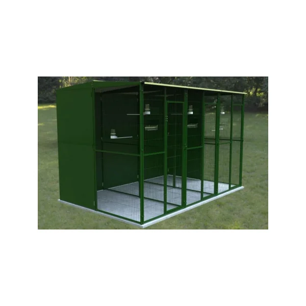 Chatière jardin 3x2x2 m séparé en trois chatière extérieure maille soudée robuste