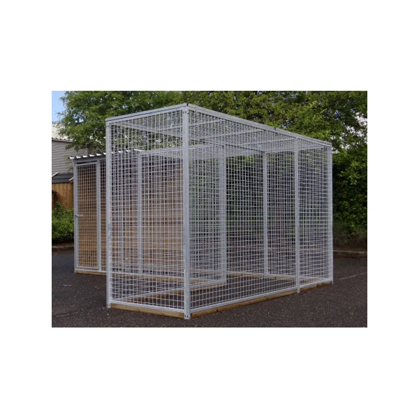 Chenil 400x300 cm enclos chien extérieur avec toit galvanisé Chenil costaud